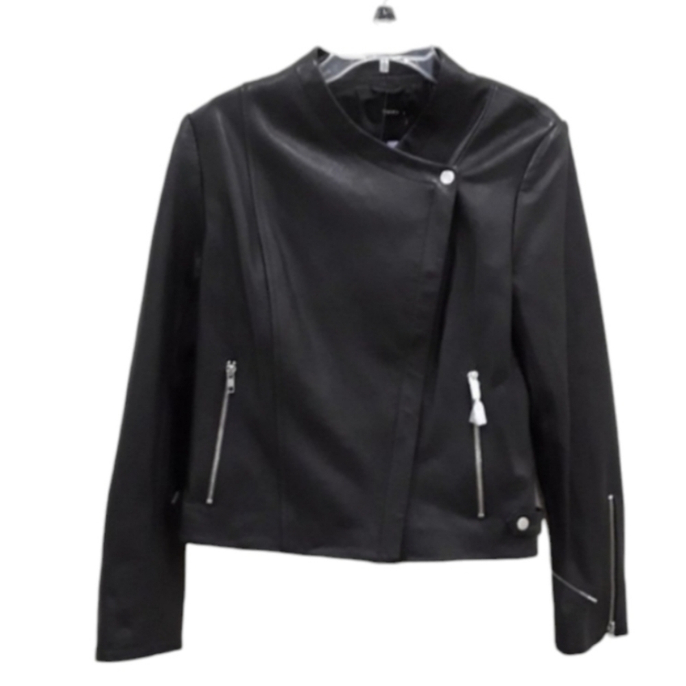 🆕 THEORY 100% Lamb Leather Phelan Leather Jacket Soft Black Sleek Edgy